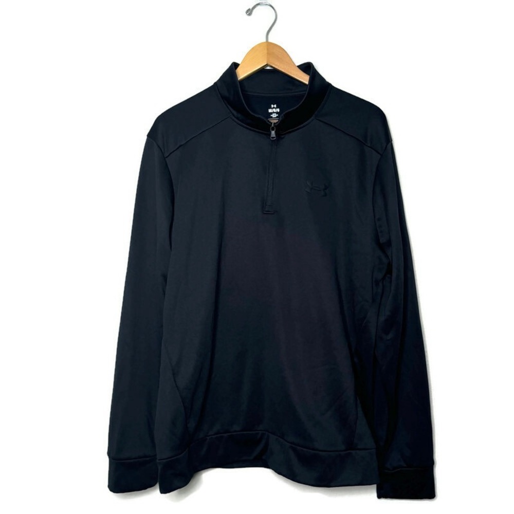 Under Armour Black Light Fleece Lined Long Sleeve Pullover 1/4 Zip Men’s Large